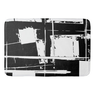 Rough paint abstract bath mat
