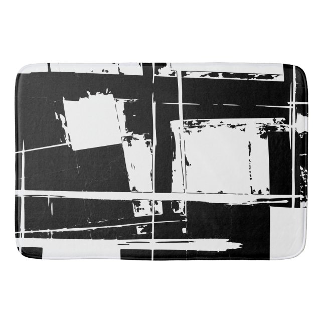 Rough paint abstract bath mat (Front)