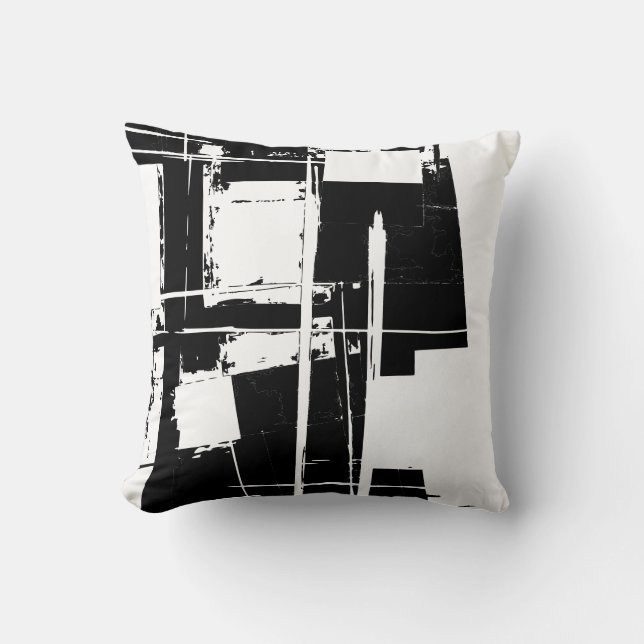 Rough paint abstract throw pillow (Front)