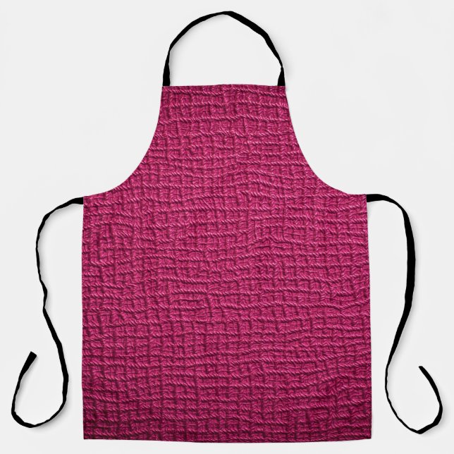 Rough pink leather apron (Front)