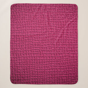 Rough pink leather sherpa blanket