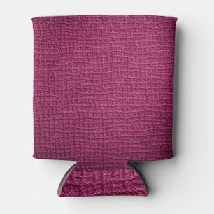 Rough Pink Leather: Textured Background Can Cooler
