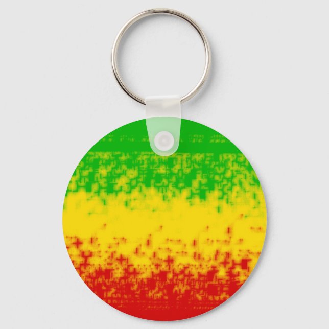 Rough Rasta Design Keychain (Front)