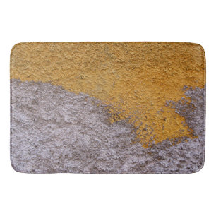 Rough Raw Beton Construction Wall Yelllow Grey Bath Mat