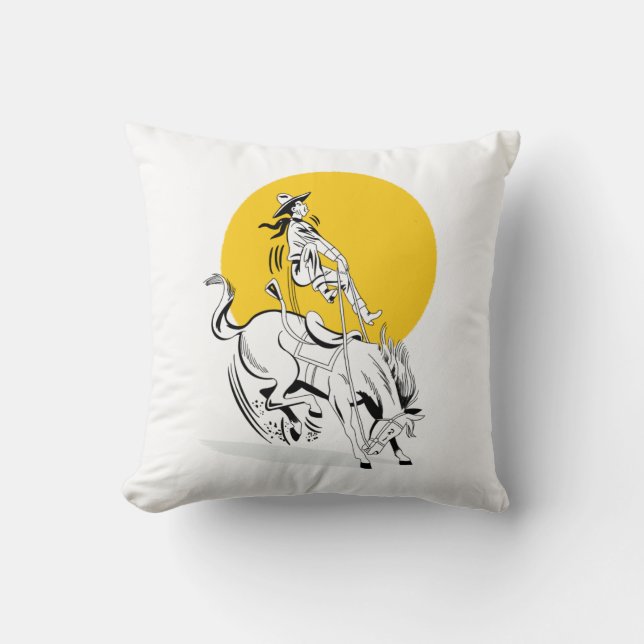 Rough Ride Throw Pillow (Front)