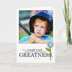 rough road to greatness photo greeting card