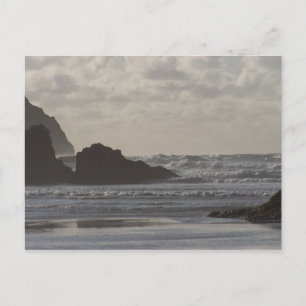 Rough Seas at Perranporth Postcard