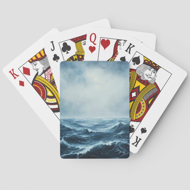 Rough Seas Ocean Waves Playing Cards (Back)