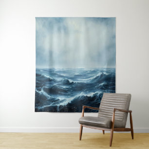 Rough Seas Ocean Waves Tapestry