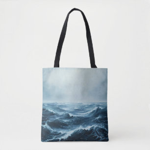 Rough Seas Ocean Waves Tote Bag