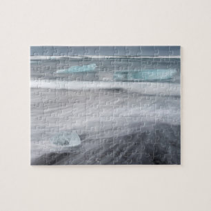 Rough Seascape with ice, iceland Jigsaw Puzzle
