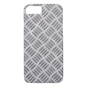 Rough silver metal plate masculine slate grey Case-Mate iPhone case