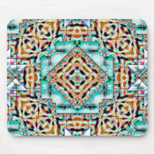 Rough texture mix with silver plates, kaleidoscope mouse pad