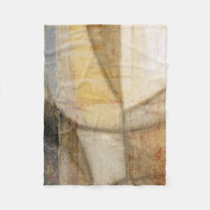Rough Textured Earth Tone Painting Fleece Blanket