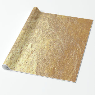 Rough Textured Gold Stone Wrapping Paper