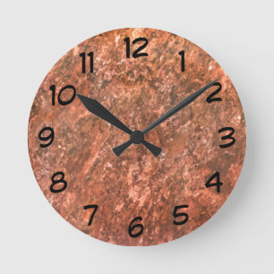 Rough Textured Look Stone Kitchen Wall Clocks