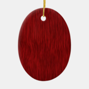 Rough Wood Grain Background - Festive Red Ceramic Ornament