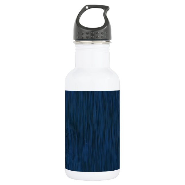 Rough Wood Grain Background in Deep Blue 532 Ml Water Bottle (Front)