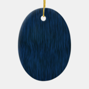 Rough Wood Grain Background in Deep Blue Ceramic Ornament