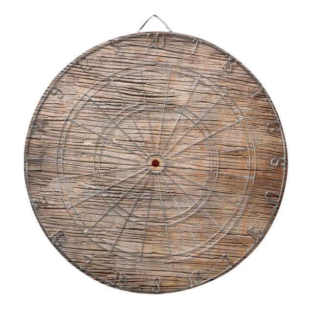 Rough Wooden Plank Dartboard (Front)
