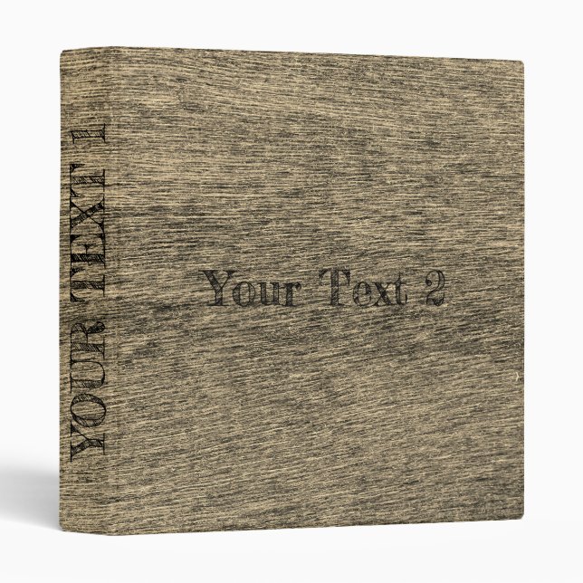 rough wooden surface binder (Front/Spine)