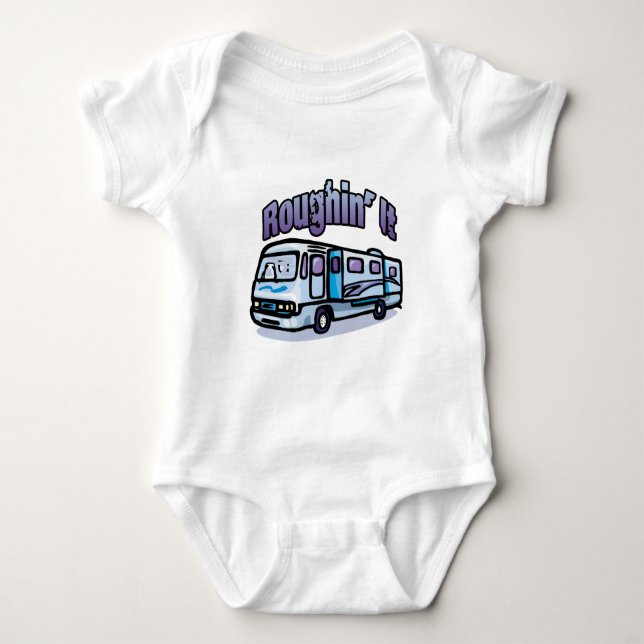 Roughin' It Baby Bodysuit (Front)