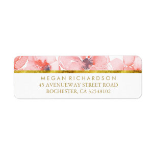 Rougissent le mariage floral d'aquarelle de