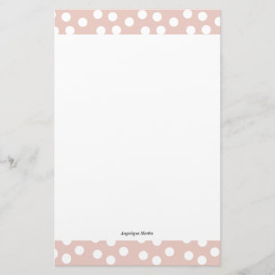 Rougissent le papier rose de papeterie de pois