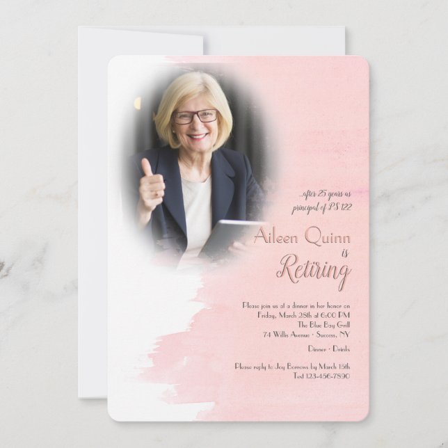 Rougissent les invitations de partie de retraite (Devant)