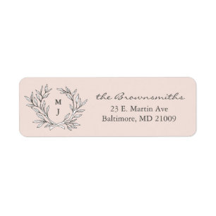 Rougissent l'étiquette de adresse rustique de