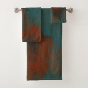 Rouille et marbre Turquoise abstrait
