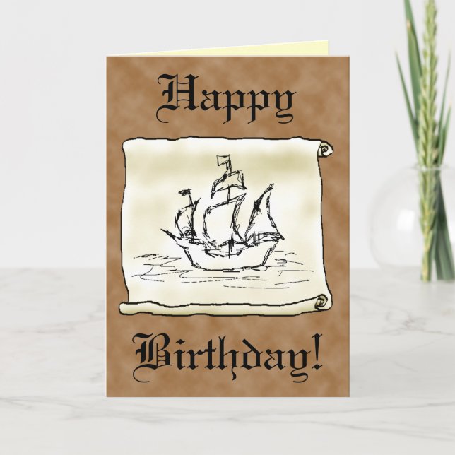 Rouleau de galion de bateau de pirate ! Carte (Devant)