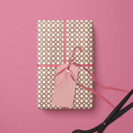Rouleau de papier cadeau à carreaux prépa marron a