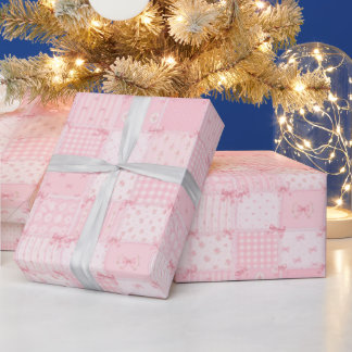 Rouleau de papier d'emballage cadeau rose mignon p