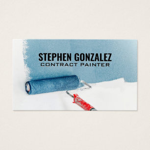 Rouleau de peinture Mur bleu peint