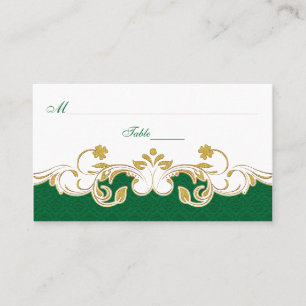 Rouleaux verts d'or blanc, cartes d'endroit de