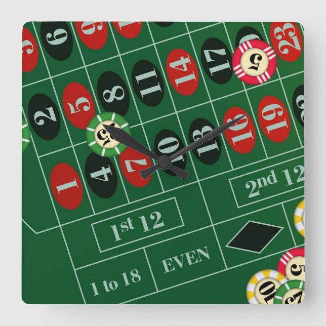 Roulette Custom Wall Clock (Front)