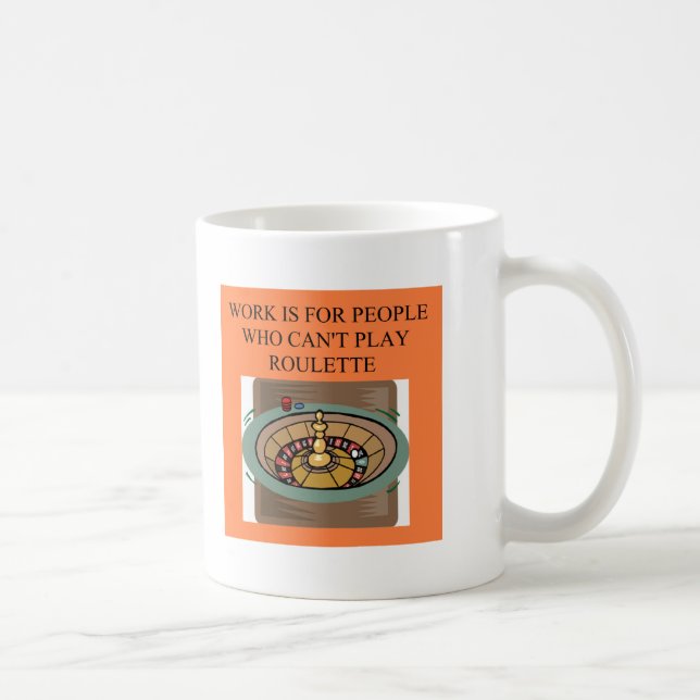 ROULETTE player casino gambler Coffee Mug (Right)