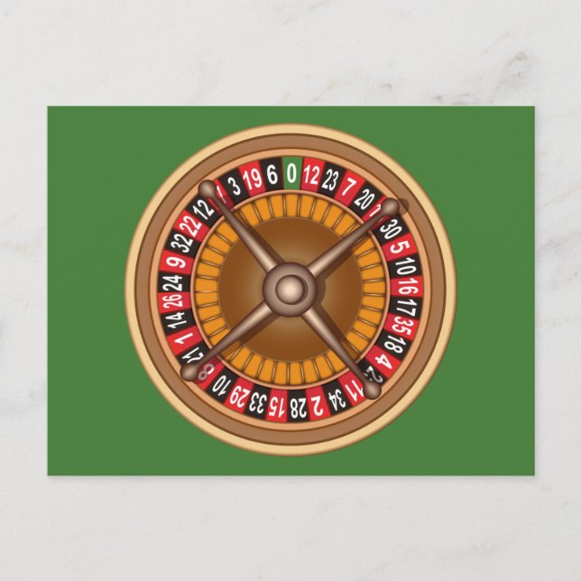 Roulette Roulette Carte postale personnalisée (Devant)
