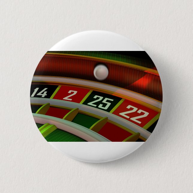 Roulette Rulet Casino Game 2 Inch Round Button (Front)