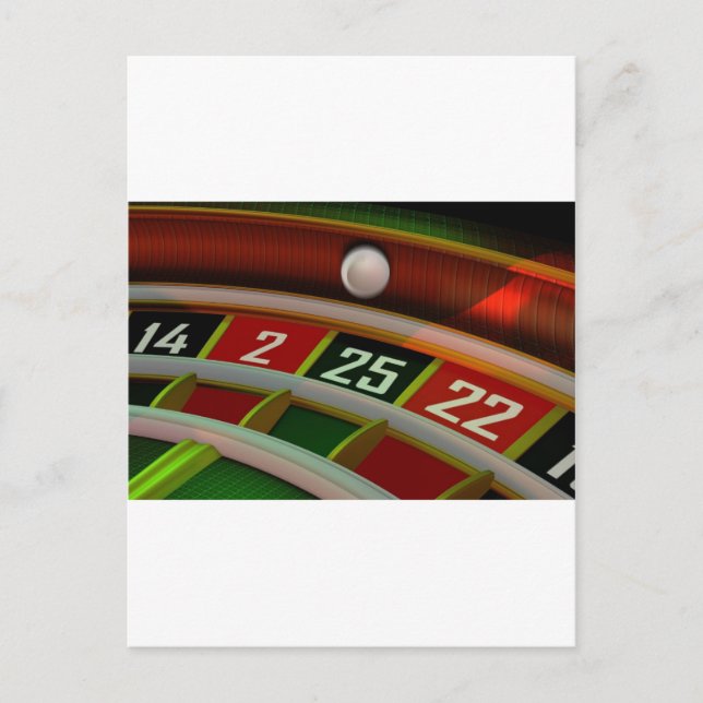 Roulette Rulet Casino Game Postcard (Front)