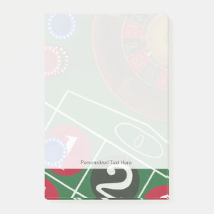 Roulette Table with Chips and Wheel Post-it Notes