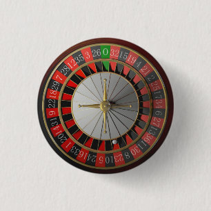 ROULETTE WHEEL 1 INCH ROUND BUTTON