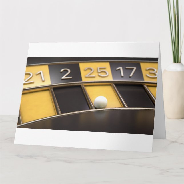 Roulette Wheel Black And Yellow Card (Front)
