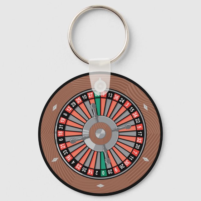 Roulette Wheel - Casino Play To Win Keychain (Front)