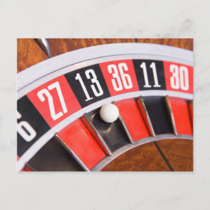 Roulette Wheel Closeup Postcard