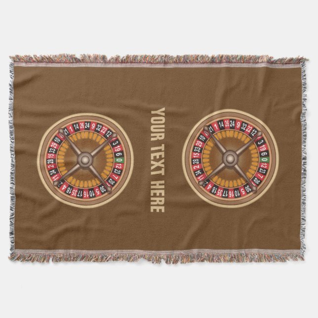 Roulette Wheel custom throw blanket (Front)