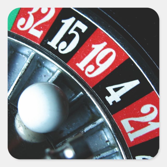 Roulette Wheel Square Sticker (Front)