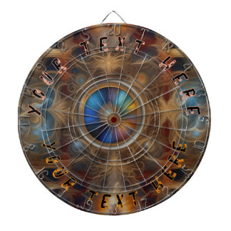 Roulette with custom text and top background dartboard