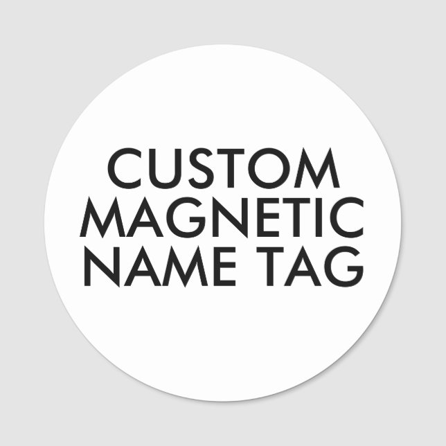 ROUND 3" Custom Magnetic Name Tag Blank Template (Front)
